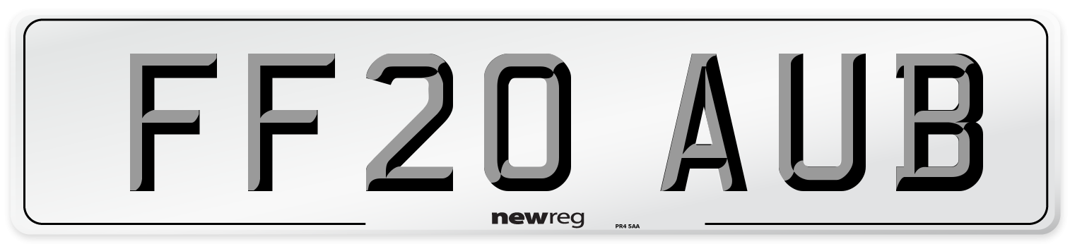 FF20 AUB Number Plate from New Reg
